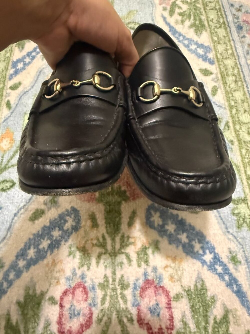 Gucci Horsebit Accent Leather Loafers - Picture 2 of 10